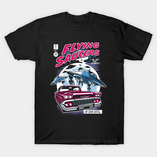 Flying Saucers T-Shirt by drewbacca